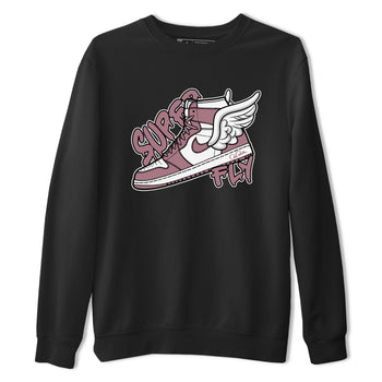 Air Jordan 1 Mauve shirt to match jordans Super Fly sneaker tees AJ1Mauve SNRT Sneaker Release Tees Unisex Black 2 T-Shirt