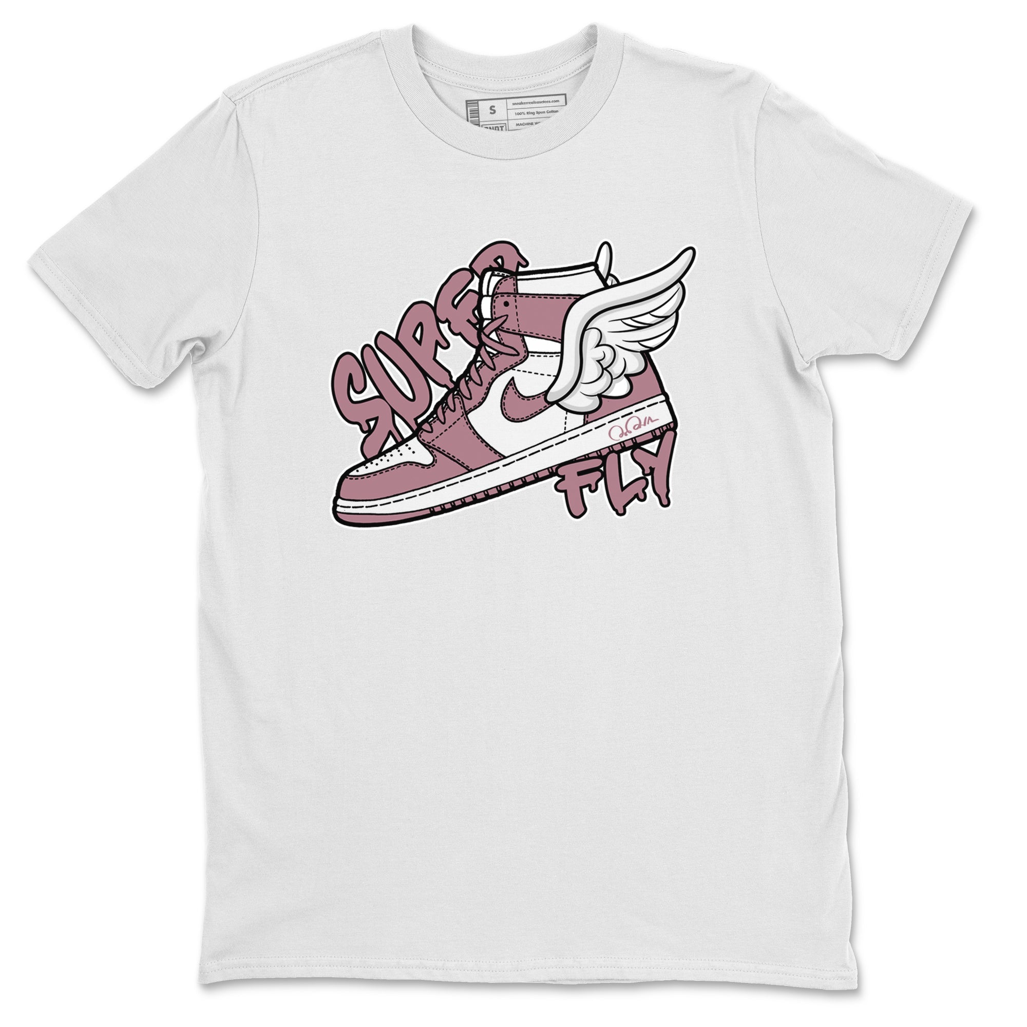 Air Jordan 1 Mauve shirt to match jordans Super Fly sneaker tees AJ1Mauve SNRT Sneaker Release Tees Unisex White 2 T-Shirt