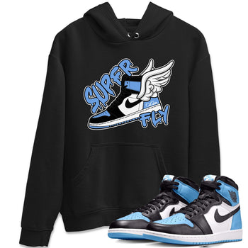 Air Jordan 1 Retro High OG UNC Toe Shirt to match Jordans Super Fly Sneaker Tees AJ1 UNC Toe SNRT Sneaker Release Tees Crew Neck T-Shirts Black 1