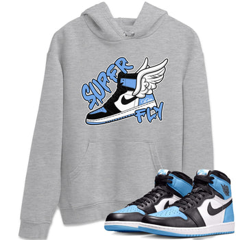 Air Jordan 1 Retro High OG UNC Toe Shirt to match Jordans Super Fly Sneaker Tees AJ1 UNC Toe SNRT Sneaker Release Tees Crew Neck T-Shirts Heather Grey 1