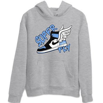 Air Jordan 1 Retro High OG UNC Toe Shirt to match Jordans Super Fly Sneaker Tees AJ1 UNC Toe SNRT Sneaker Release Tees Crew Neck T-Shirts Heather Grey 2