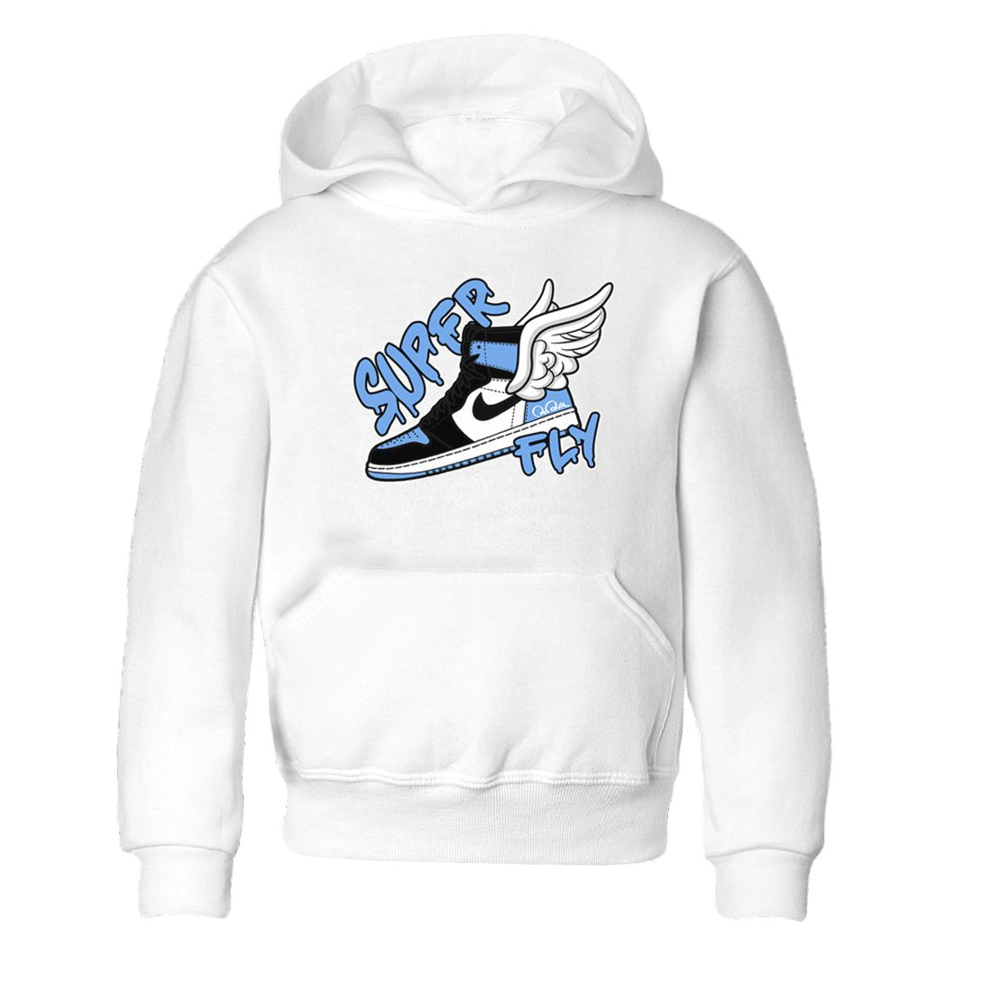 Air Jordan 1 Retro High OG UNC Toe Shirt to match Jordans Super Fly Sneaker Tees AJ1 UNC Toe SNRT Sneaker Release Tees Kids and Baby Tees White 2