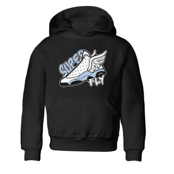 Air Jordan 13 Blue Grey shirt to match jordans Super Fly sneaker tees AJ13 Blue Grey SNRT sneaker release tees baby toddler Black 2 cotton Shirt