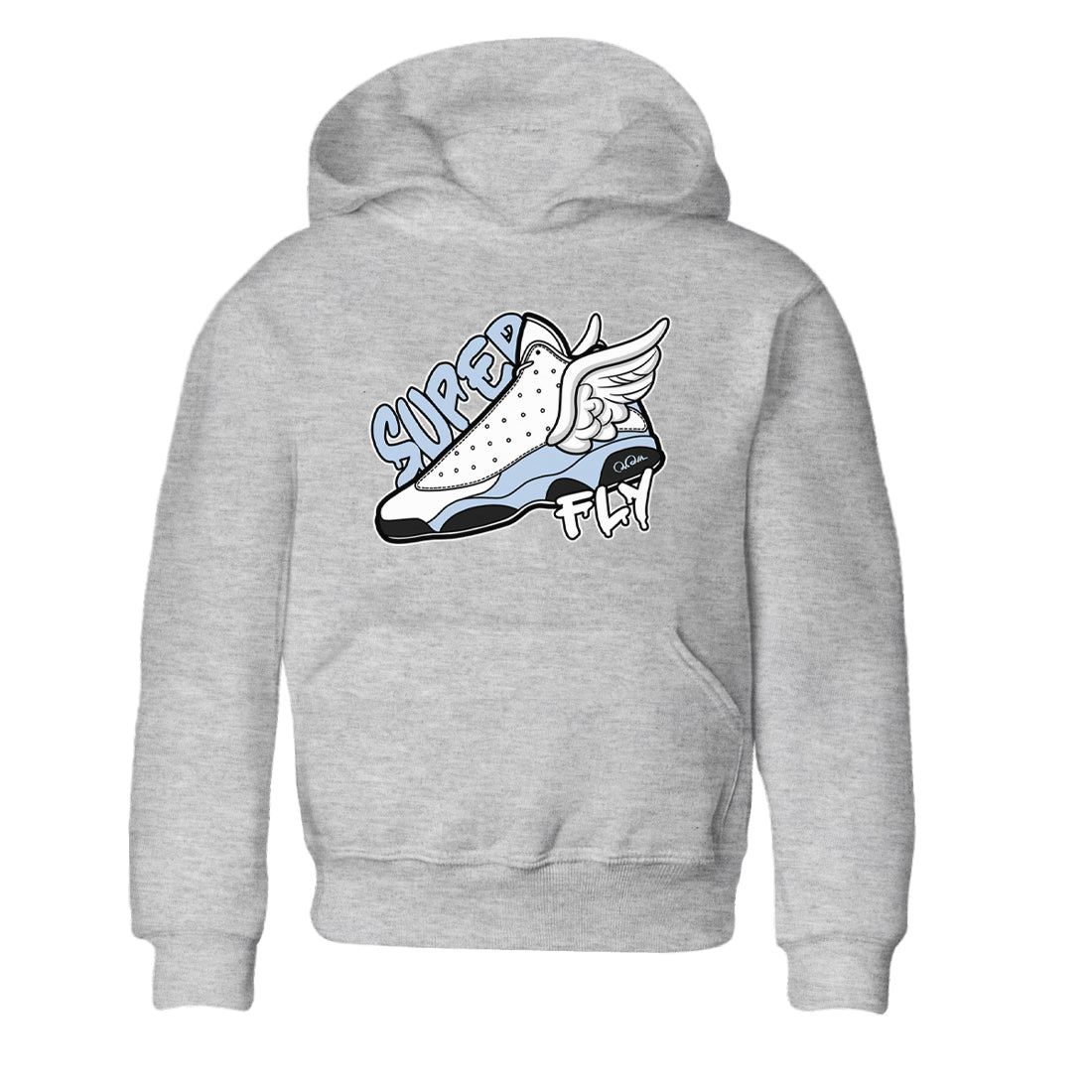 Air Jordan 13 Blue Grey shirt to match jordans Super Fly sneaker tees AJ13 Blue Grey SNRT sneaker release tees baby toddler Heather Grey 2 cotton Shirt