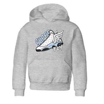 Air Jordan 13 Blue Grey shirt to match jordans Super Fly sneaker tees AJ13 Blue Grey SNRT sneaker release tees baby toddler Heather Grey 2 cotton Shirt