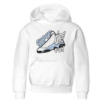 Air Jordan 13 Blue Grey shirt to match jordans Super Fly sneaker tees AJ13 Blue Grey SNRT sneaker release tees baby toddler White 2 cotton Shirt