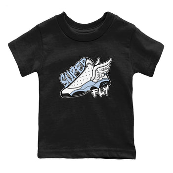 Air Jordan 13 Blue Grey shirt to match jordans Super Fly sneaker tees AJ13 Blue Grey SNRT sneaker release tees baby toddler Black 2 cotton Shirt