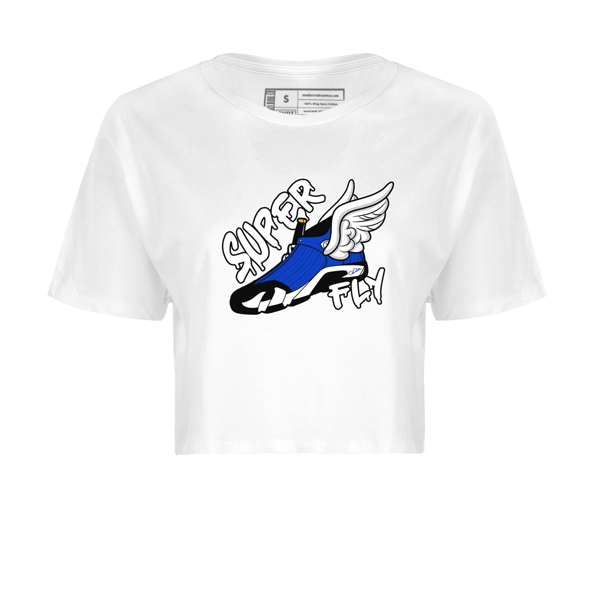 Air Jordan 14 Laney Sneaker Match Tees Super Fly Sneaker Tees AJ14 Laney Sneaker Release Tees Women's Shirts White 2