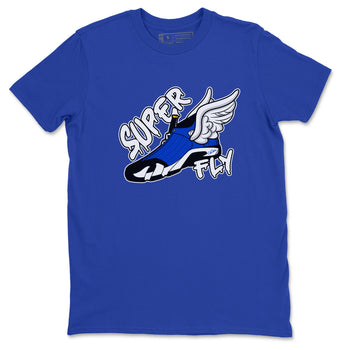 Air Jordan 14 Laney Sneaker Match Tees Super Fly Sneaker Tees AJ14 Laney Sneaker Release Tees Unisex Shirts Royal Blue 2