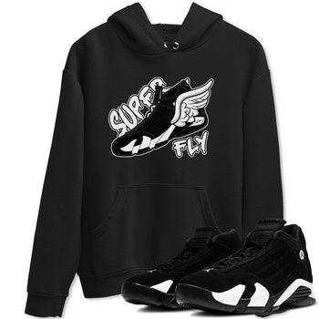 14s Panda shirt to match jordans Super Fly sneaker tees Air Jordan 14 Panda SNRT Sneaker Release Tees Unisex Black 1 T-Shirt