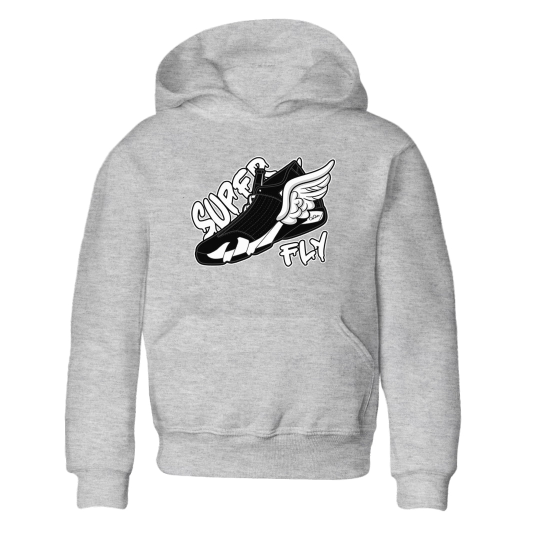 14s Panda shirt to match jordans Super Fly sneaker tees Air Jordan 14 Panda SNRT Sneaker Release Tees Baby Toddler Heather Grey 2 T-Shirt