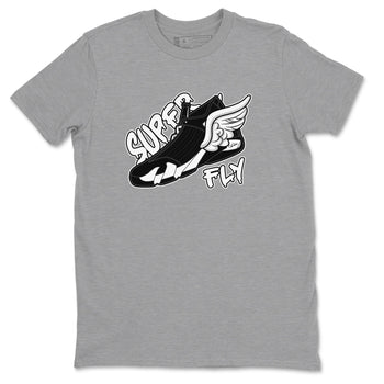 14s Panda shirt to match jordans Super Fly sneaker tees Air Jordan 14 Panda SNRT Sneaker Release Tees Unisex Heather Grey 2 T-Shirt