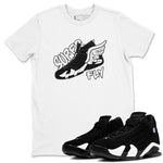 14s Panda shirt to match jordans Super Fly sneaker tees Air Jordan 14 Panda SNRT Sneaker Release Tees Unisex White 1 T-Shirt