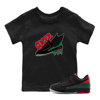 2s Christmas X-mas gift shirt to match jordans Super Fly sneaker tees Air Jordan 2 Christmas SNRT Sneaker Release Tees Baby Toddler Black 1 T-Shirt