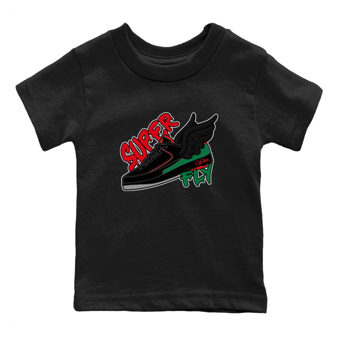 2s Christmas X-mas gift shirt to match jordans Super Fly sneaker tees Air Jordan 2 Christmas SNRT Sneaker Release Tees Baby Toddler Black 2 T-Shirt