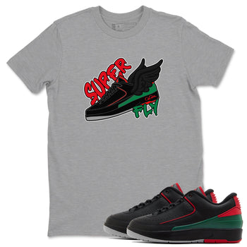 2s Christmas X-mas gift shirt to match jordans Super Fly sneaker tees Air Jordan 2 Christmas SNRT Sneaker Release Tees Unisex Heather Grey 1 T-Shirt