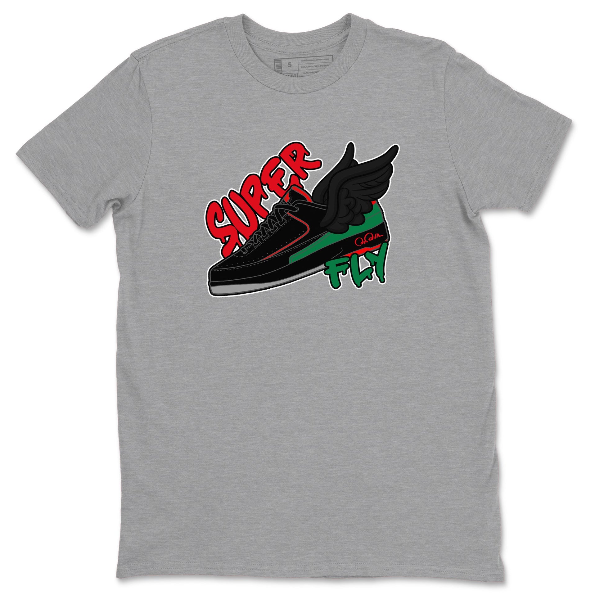 2s Christmas X-mas gift shirt to match jordans Super Fly sneaker tees Air Jordan 2 Christmas SNRT Sneaker Release Tees Unisex Heather Grey 2 T-Shirt