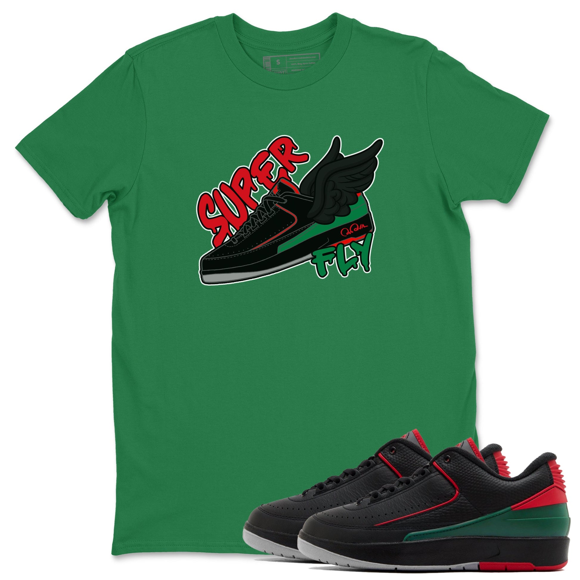 2s Christmas X-mas gift shirt to match jordans Super Fly sneaker tees Air Jordan 2 Christmas SNRT Sneaker Release Tees Unisex Kelly Green 1 T-Shirt