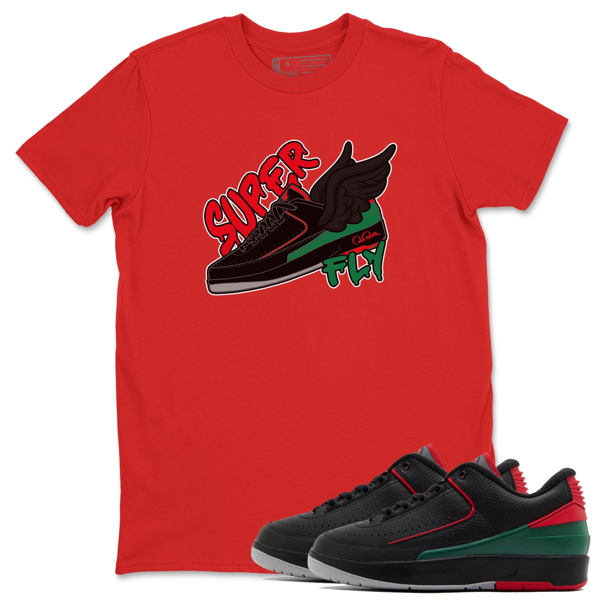 2s Christmas X-mas gift shirt to match jordans Super Fly sneaker tees Air Jordan 2 Christmas SNRT Sneaker Release Tees Unisex Red 1 T-Shirt