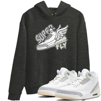 3s Ivory shirt to match jordans Super Fly sneaker tees Air Jordan 3 Ivory SNRT Sneaker Release Tees unisex cotton Charcoal Heather 1 crew neck shirt