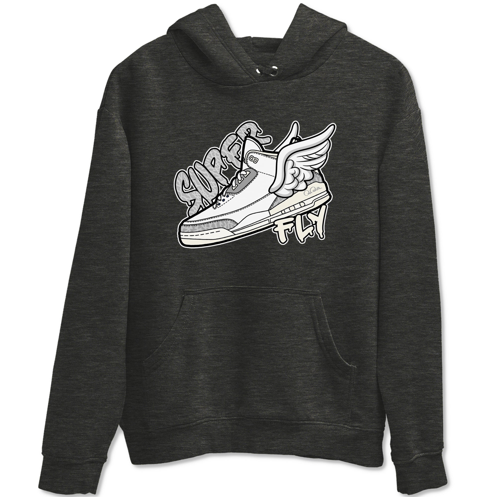 3s Ivory shirt to match jordans Super Fly sneaker tees Air Jordan 3 Ivory SNRT Sneaker Release Tees unisex cotton Charcoal Heather 2 crew neck shirt