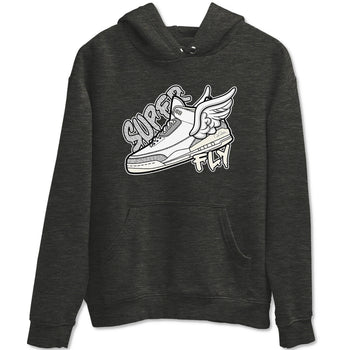 3s Ivory shirt to match jordans Super Fly sneaker tees Air Jordan 3 Ivory SNRT Sneaker Release Tees unisex cotton Charcoal Heather 2 crew neck shirt