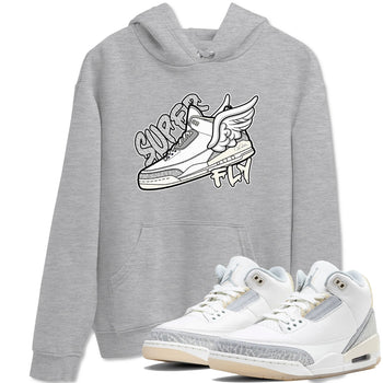 3s Ivory shirt to match jordans Super Fly sneaker tees Air Jordan 3 Ivory SNRT Sneaker Release Tees unisex cotton Heather Grey 1 crew neck shirt