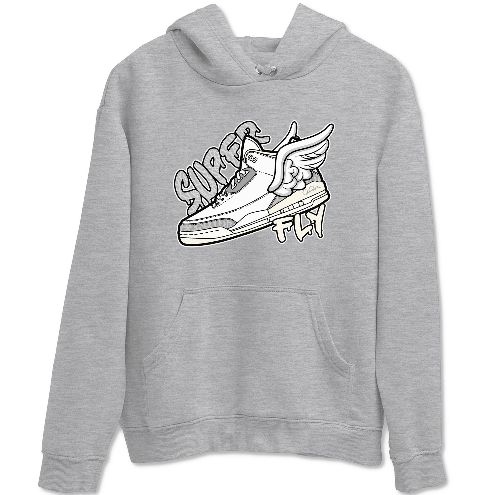 3s Ivory shirt to match jordans Super Fly sneaker tees Air Jordan 3 Ivory SNRT Sneaker Release Tees unisex cotton Heather Grey 2 crew neck shirt