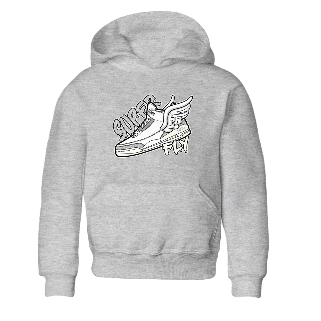 3s Ivory shirt to match jordans Super Fly sneaker tees Air Jordan 3 Ivory SNRT sneaker release tees baby toddler Heather Grey 2 cotton Shirt