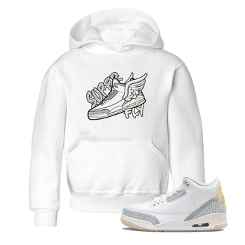 3s Ivory shirt to match jordans Super Fly sneaker tees Air Jordan 3 Ivory SNRT sneaker release tees baby toddler White 1 cotton Shirt