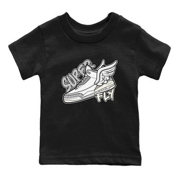 3s Ivory shirt to match jordans Super Fly sneaker tees Air Jordan 3 Ivory SNRT sneaker release tees baby toddler Black 2 cotton Shirt