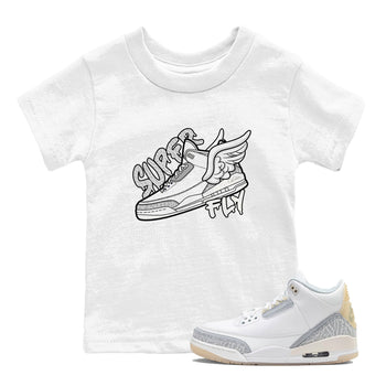 3s Ivory shirt to match jordans Super Fly sneaker tees Air Jordan 3 Ivory SNRT sneaker release tees baby toddler White 1 cotton Shirt