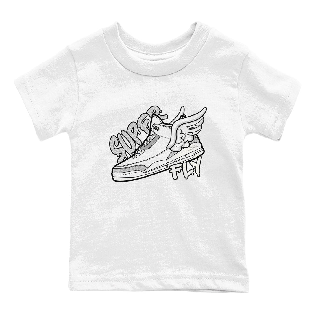 3s Ivory shirt to match jordans Super Fly sneaker tees Air Jordan 3 Ivory SNRT sneaker release tees baby toddler White 2 cotton Shirt