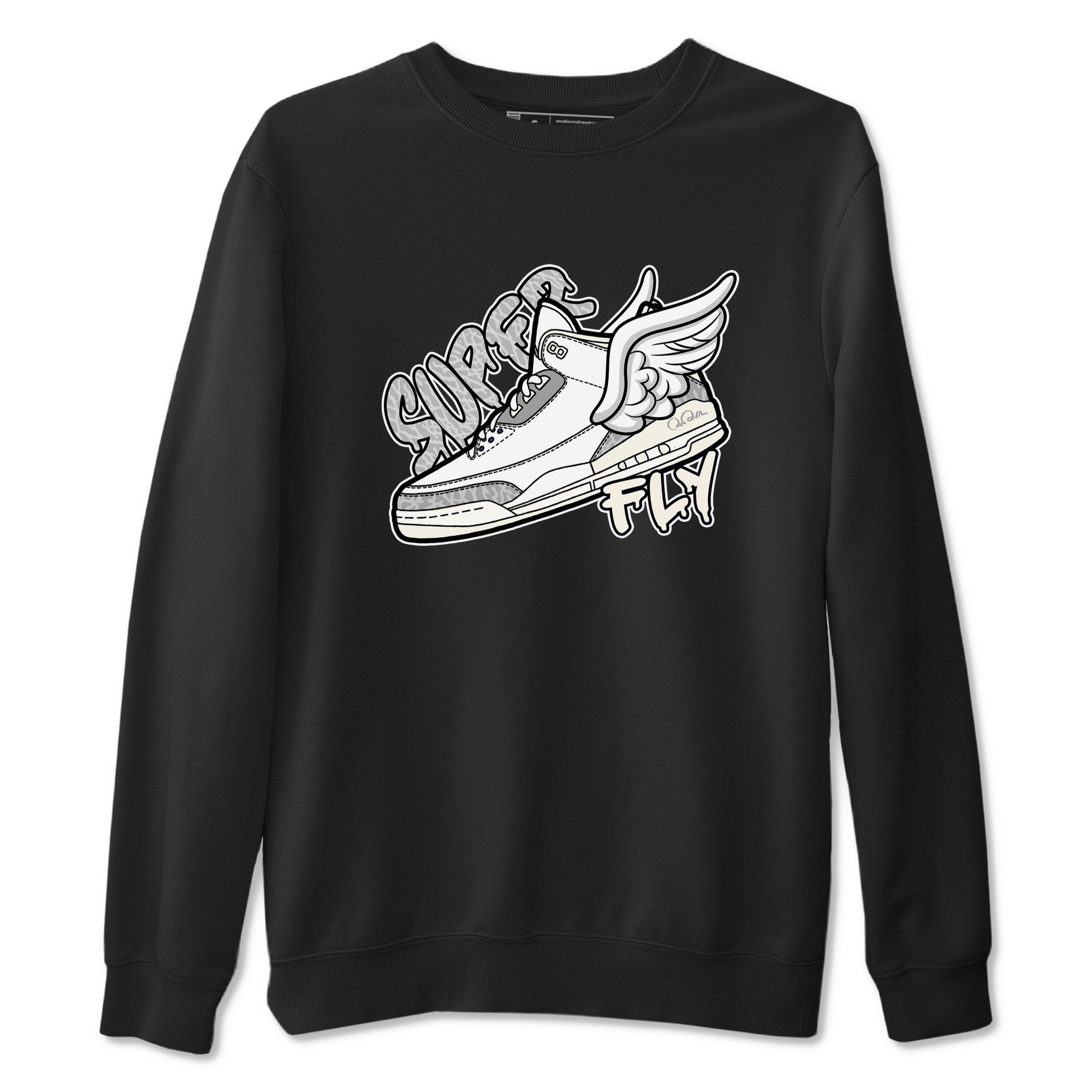 3s Ivory shirt to match jordans Super Fly sneaker tees Air Jordan 3 Ivory SNRT Sneaker Release Tees unisex cotton Black 2 crew neck shirt