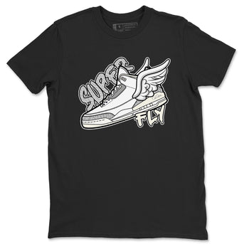 3s Ivory shirt to match jordans Super Fly sneaker tees Air Jordan 3 Ivory SNRT Sneaker Release Tees unisex cotton Black 2 crew neck shirt