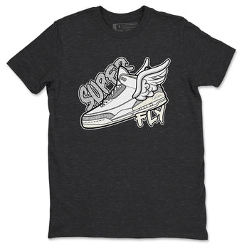 3s Ivory shirt to match jordans Super Fly sneaker tees Air Jordan 3 Ivory SNRT Sneaker Release Tees unisex cotton Charcoal Heather 2 crew neck shirt