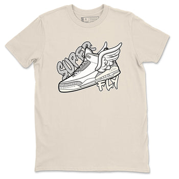 3s Ivory shirt to match jordans Super Fly sneaker tees Air Jordan 3 Ivory SNRT Sneaker Release Tees unisex cotton Natural 2 crew neck shirt