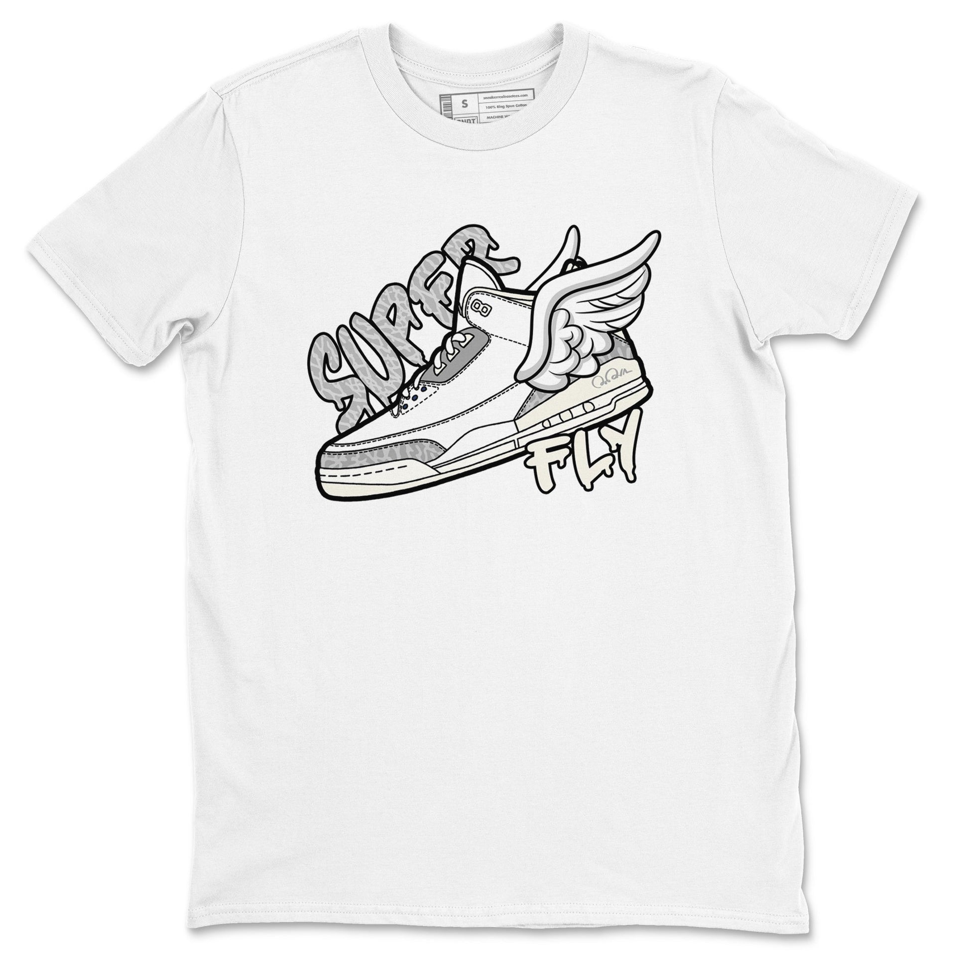 3s Ivory shirt to match jordans Super Fly sneaker tees Air Jordan 3 Ivory SNRT Sneaker Release Tees unisex cotton White 2 crew neck shirt