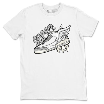 3s Ivory shirt to match jordans Super Fly sneaker tees Air Jordan 3 Ivory SNRT Sneaker Release Tees unisex cotton White 2 crew neck shirt
