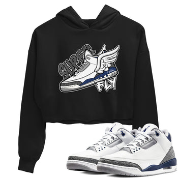3s Midnight Navy shirt to match jordans Super Fly sneaker tees Air Jordan 3 Midnight Navy SNRT Sneaker Release Tees Black 1 crop length shirt