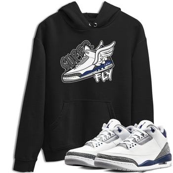 3s Midnight Navy shirt to match jordans Super Fly sneaker tees Air Jordan 3 Midnight Navy SNRT Sneaker Release Tees unisex cotton Black 1 crew neck shirt