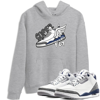 3s Midnight Navy shirt to match jordans Super Fly sneaker tees Air Jordan 3 Midnight Navy SNRT Sneaker Release Tees unisex cotton Heather Grey 1 crew neck shirt