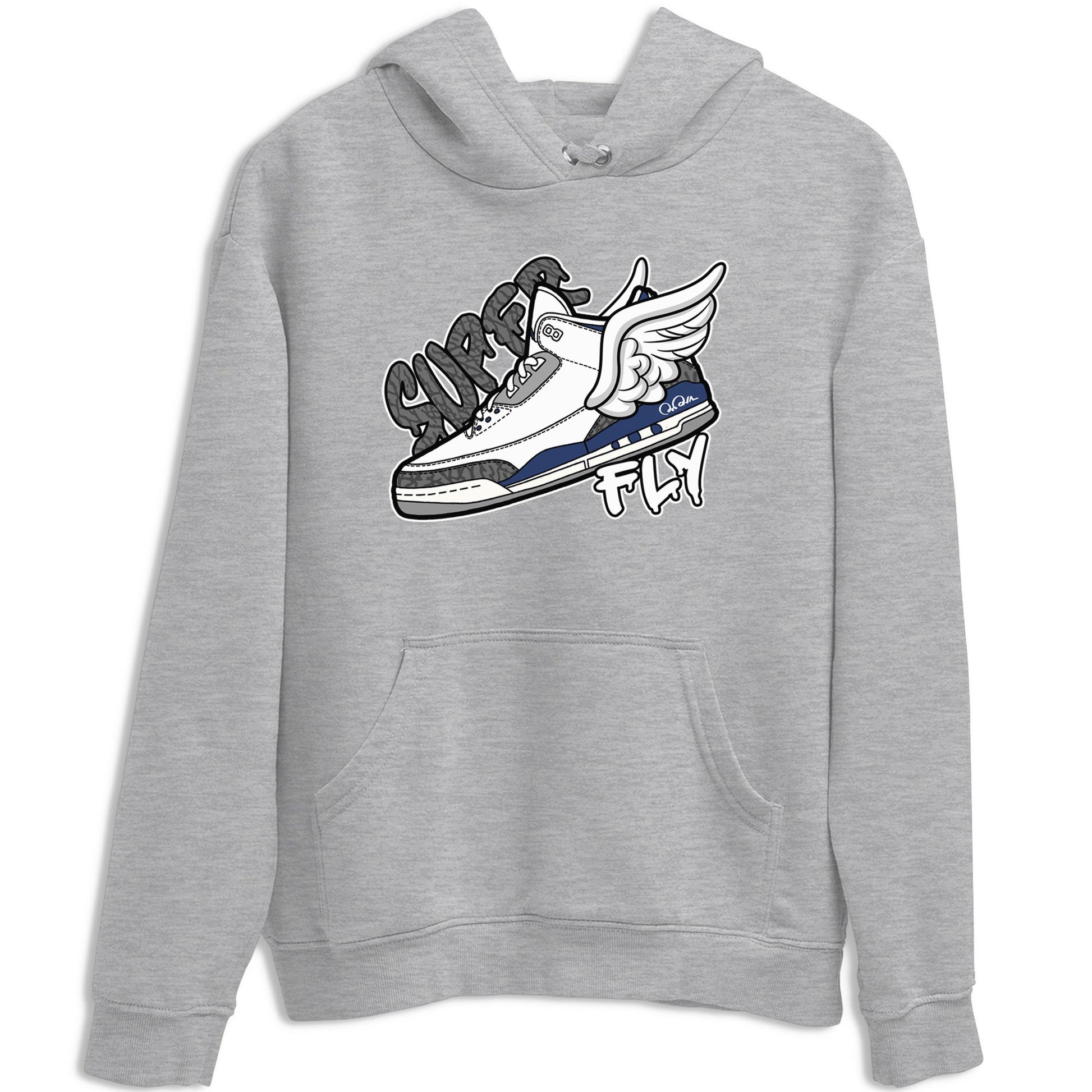 3s Midnight Navy shirt to match jordans Super Fly sneaker tees Air Jordan 3 Midnight Navy SNRT Sneaker Release Tees unisex cotton Heather Grey 2 crew neck shirt