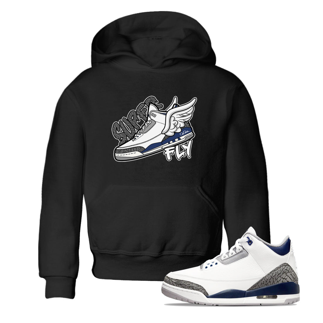 3s Midnight Navy shirt to match jordans Super Fly sneaker tees Air Jordan 3 Midnight Navy SNRT sneaker release tees baby toddler Black 1 cotton Shirt