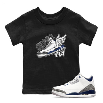 3s Midnight Navy shirt to match jordans Super Fly sneaker tees Air Jordan 3 Midnight Navy SNRT sneaker release tees baby toddler Black 1 cotton Shirt