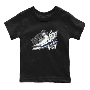 3s Midnight Navy shirt to match jordans Super Fly sneaker tees Air Jordan 3 Midnight Navy SNRT sneaker release tees baby toddler Black 2 cotton Shirt