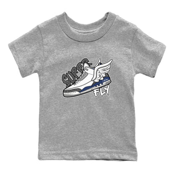 3s Midnight Navy shirt to match jordans Super Fly sneaker tees Air Jordan 3 Midnight Navy SNRT sneaker release tees baby toddler Heather Grey 2 cotton Shirt