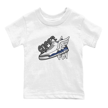 3s Midnight Navy shirt to match jordans Super Fly sneaker tees Air Jordan 3 Midnight Navy SNRT sneaker release tees baby toddler White 2 cotton Shirt