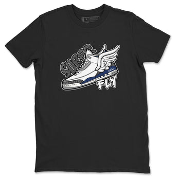 3s Midnight Navy shirt to match jordans Super Fly sneaker tees Air Jordan 3 Midnight Navy SNRT Sneaker Release Tees unisex cotton Black 2 crew neck shirt