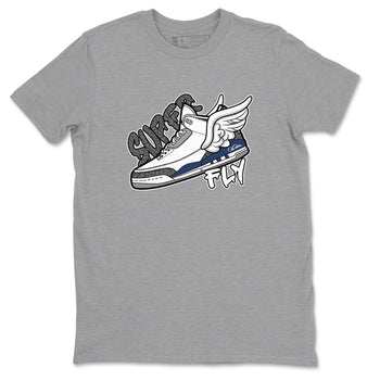 3s Midnight Navy shirt to match jordans Super Fly sneaker tees Air Jordan 3 Midnight Navy SNRT Sneaker Release Tees unisex cotton Heather Grey 2 crew neck shirt